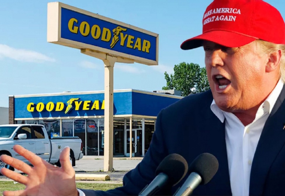 Tong thong Trump keu goi tay chay hang lop oto Goodyear hinh anh