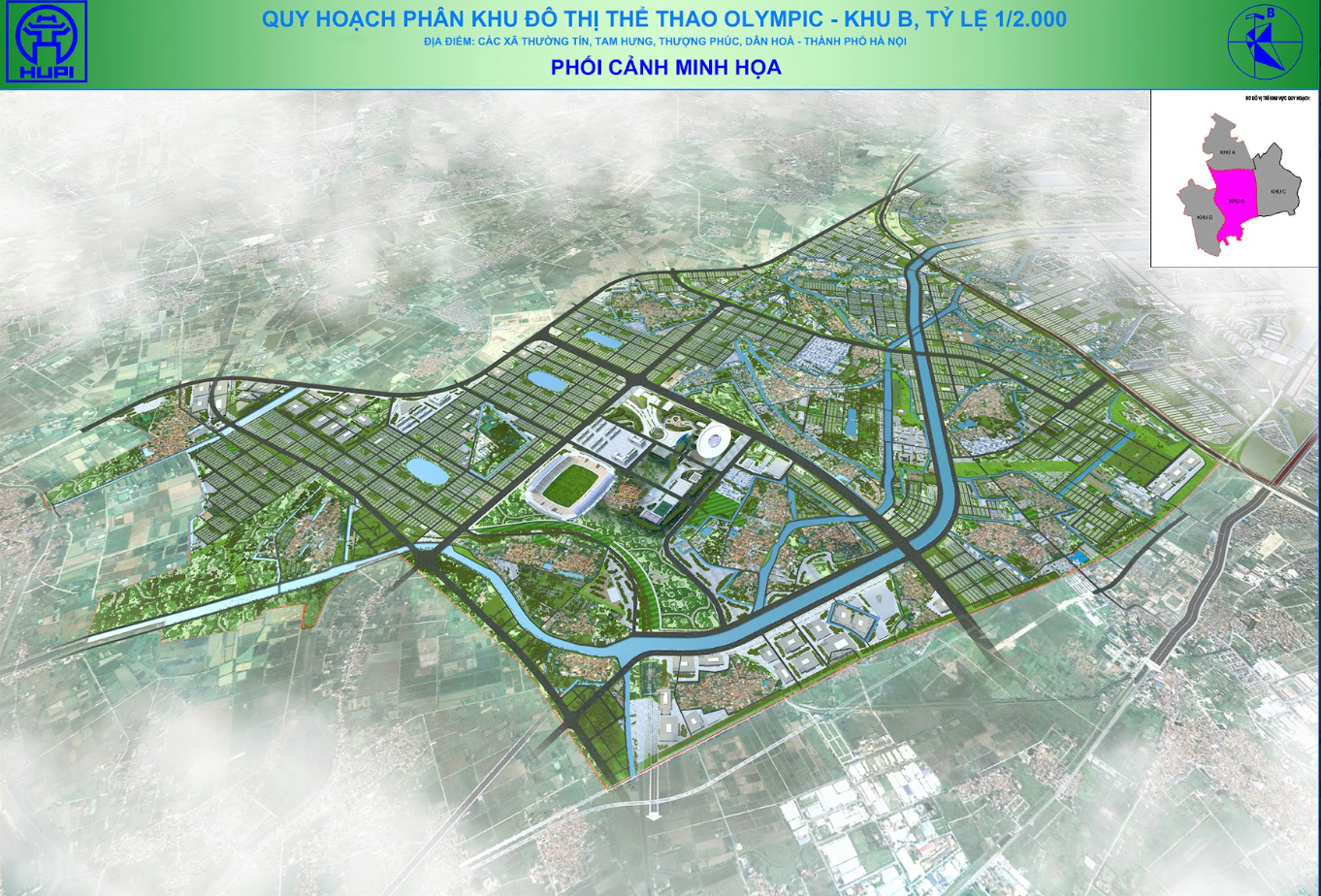 quy hoach khu Olympic,  phan khu Olympic,  du an Olympic anh 3
