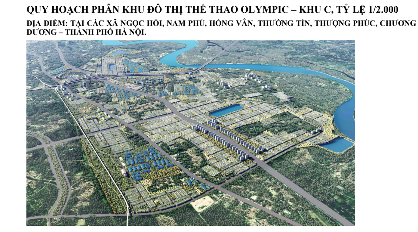 quy hoach khu Olympic,  phan khu Olympic,  du an Olympic anh 4