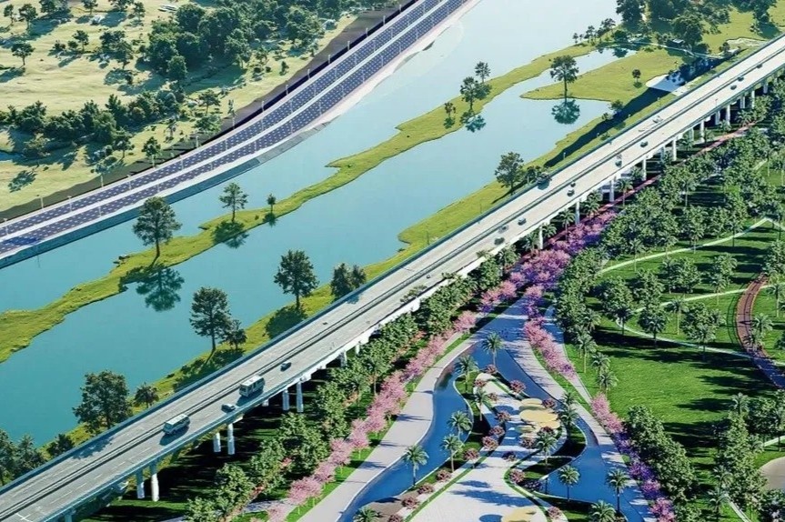 Nha dau tu rut khoi du an Truc dai lo song Hong, Ha Noi noi gi? hinh anh