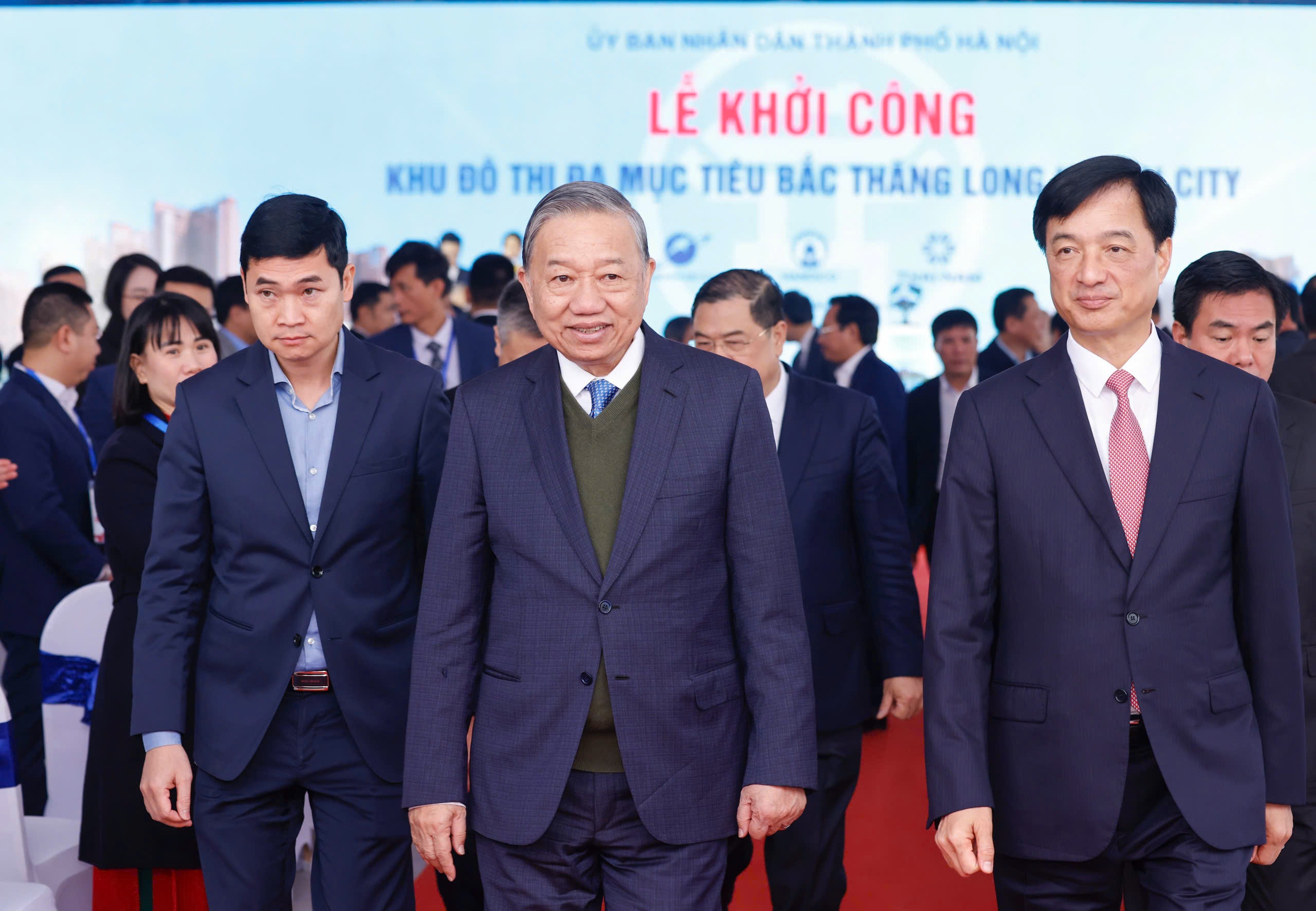 Tong Bi thu du le khoi cong 2 khu do thi da muc tieu cua Ha Noi hinh anh