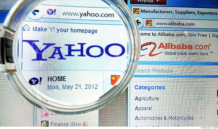 Năm 2005, Yahoo! mua lại 40% cổ phần của Alibaba với giá <abbr class=