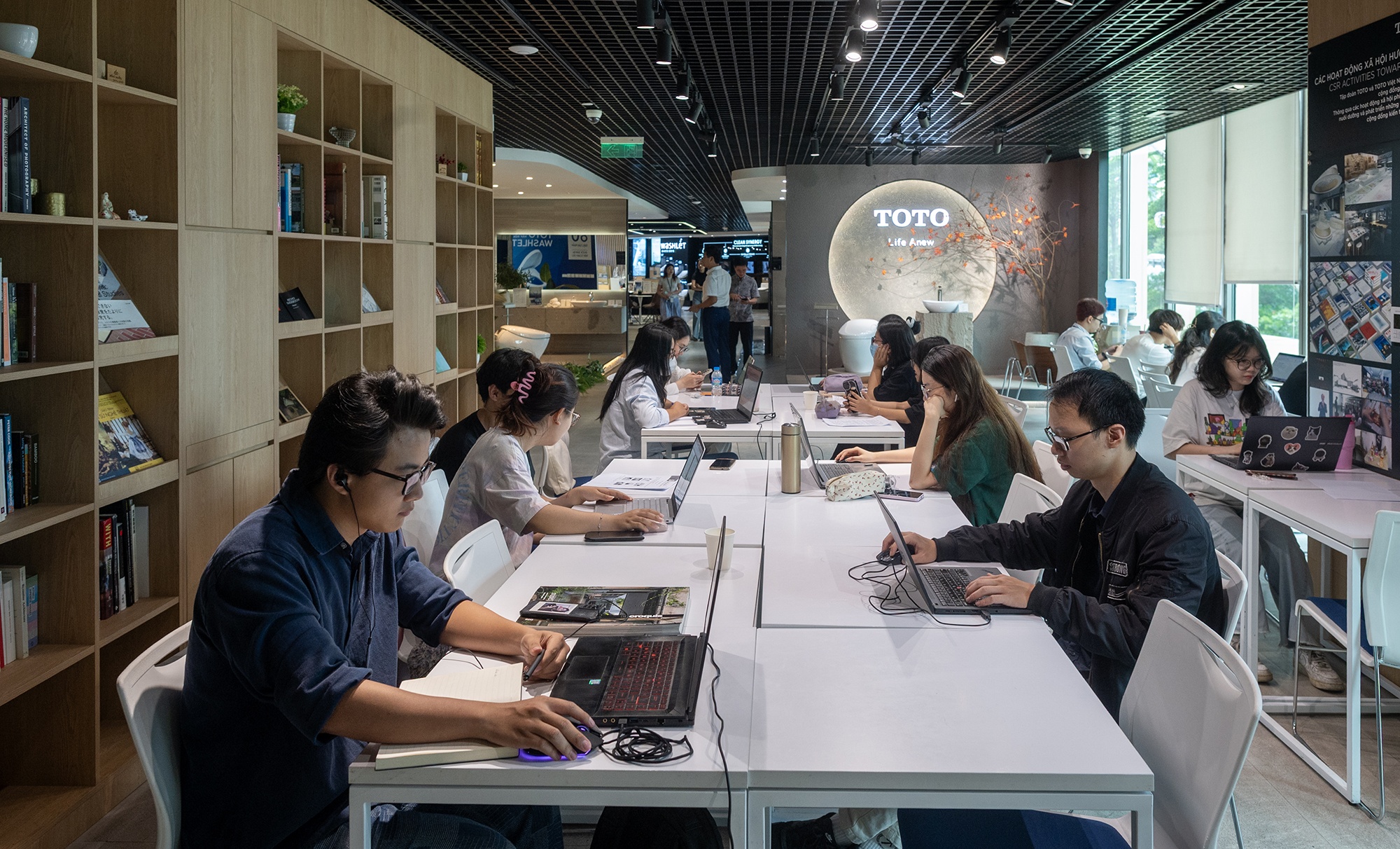 khong gian thu vien,  thu vien kien truc,  thiet ke kien truc,  thu vien Ha Noi anh 1