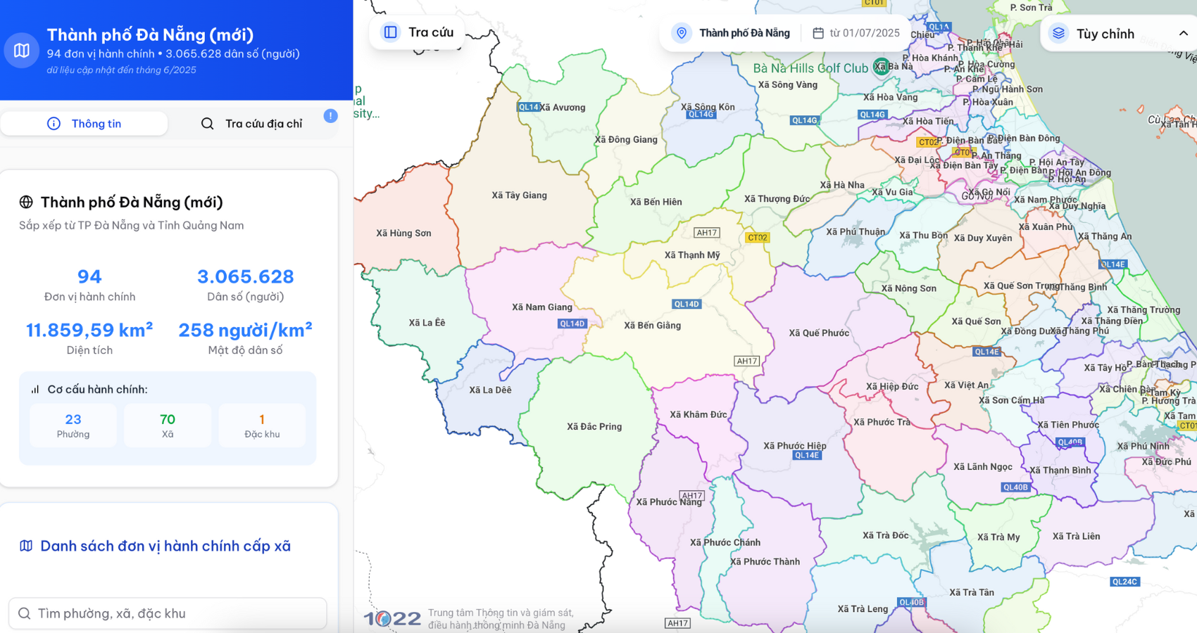 sap nhap tinh thanh,  tra cuu xa phuong,  tra cuu sap nhap,  thanh pho Da Nang,  Quang Nam anh 1