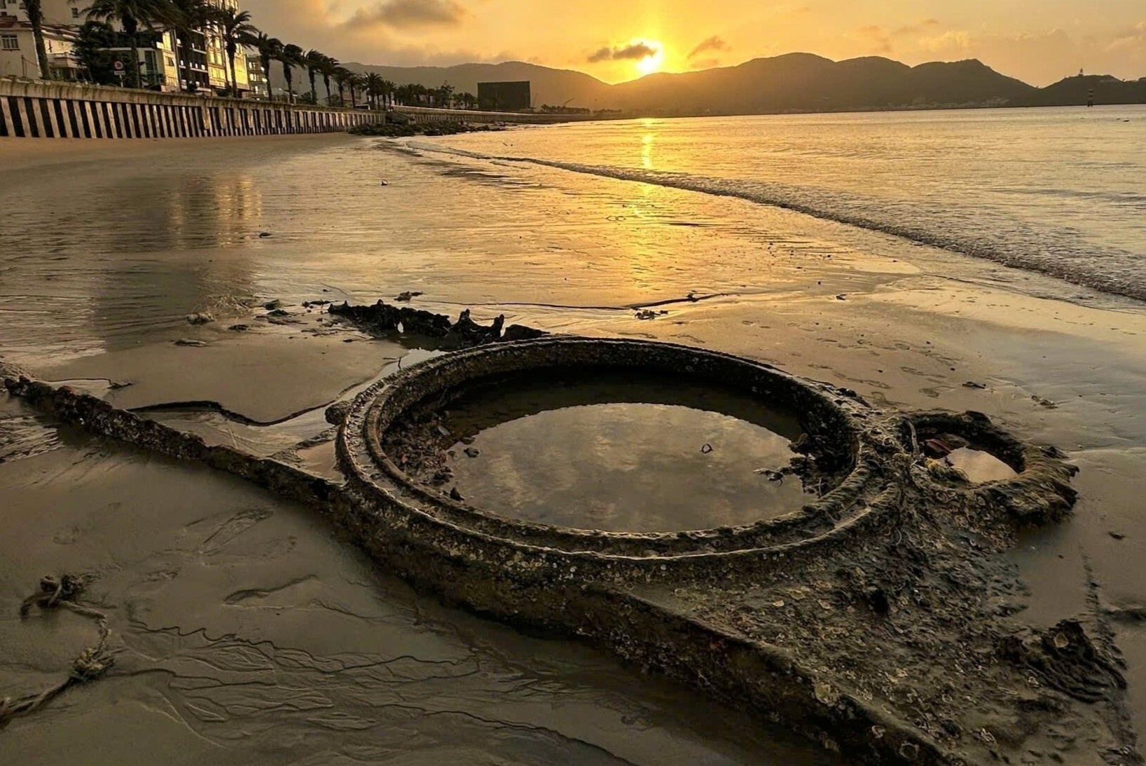 Nhan dinh ban dau ve vat the troi len bai bien Quy Nhon hinh anh