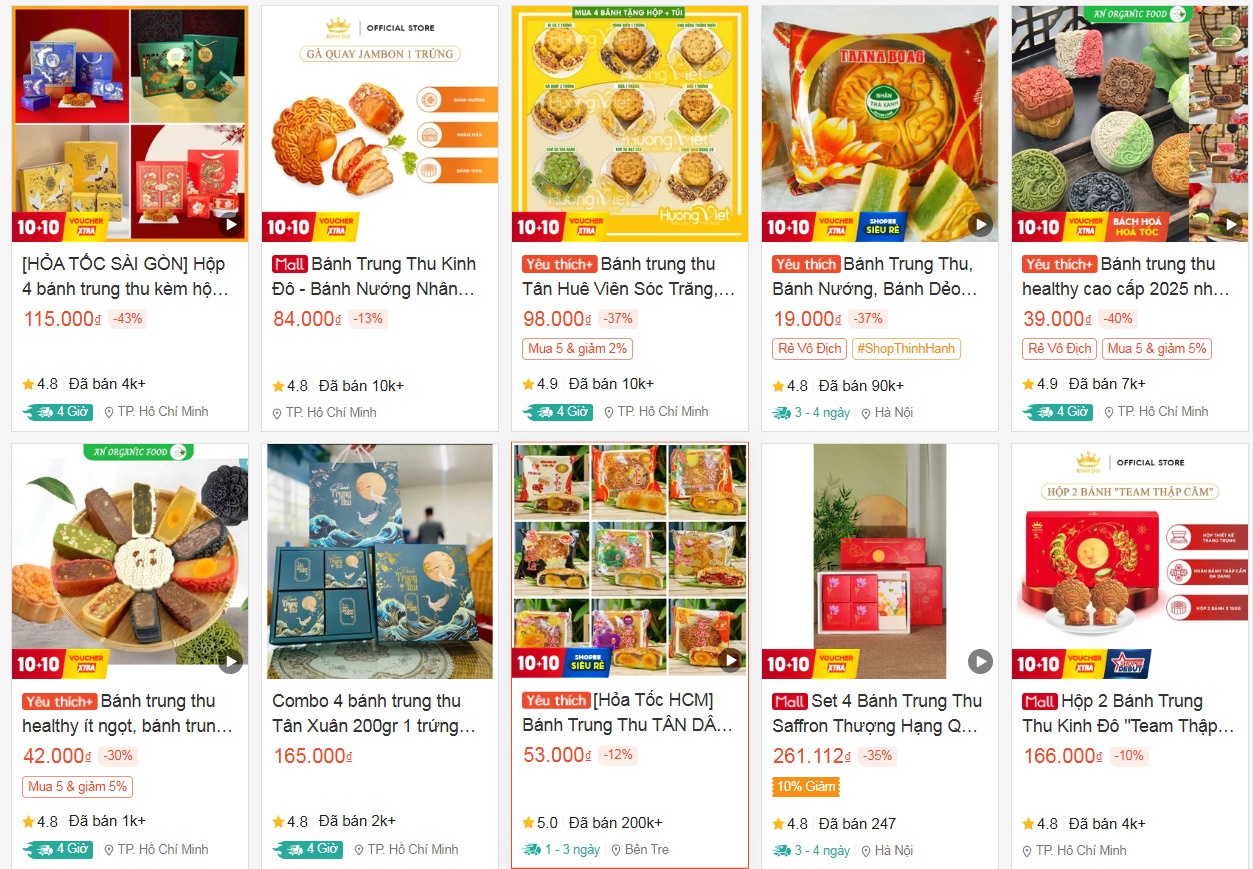 Nguoi Viet mua hon 50 ty tien banh trung thu tren san thuong mai hinh anh