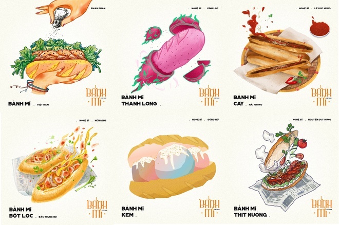 Banh mi thanh long va nhung bo tranh ban sac Viet doc dao hinh anh