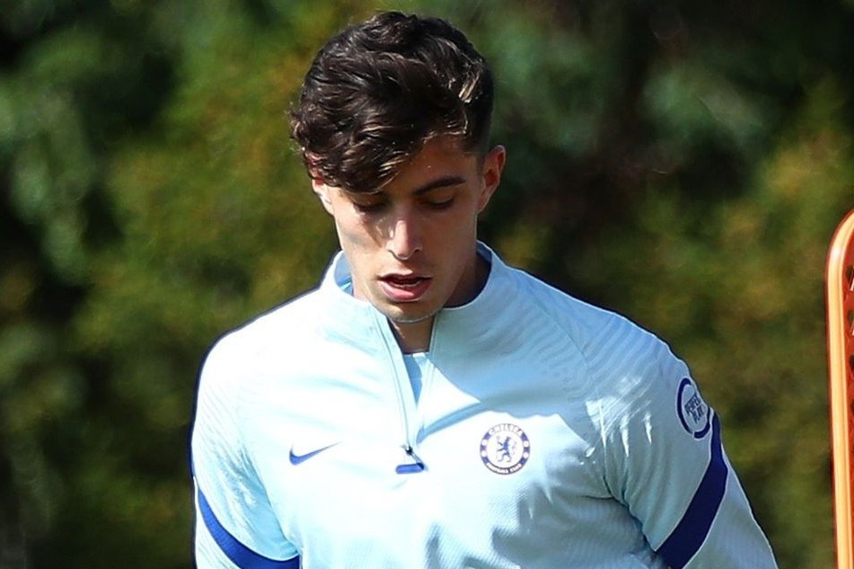 Kai Havertz tap rieng tai Chelsea hinh anh