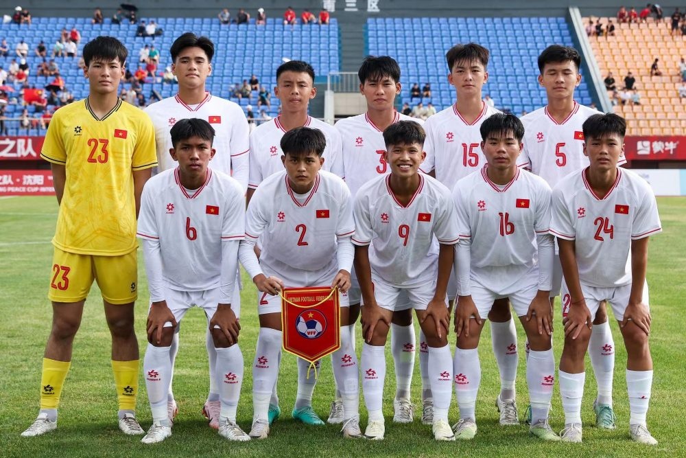 U16 Viet Nam thua dam U16 Trung Quoc hinh anh