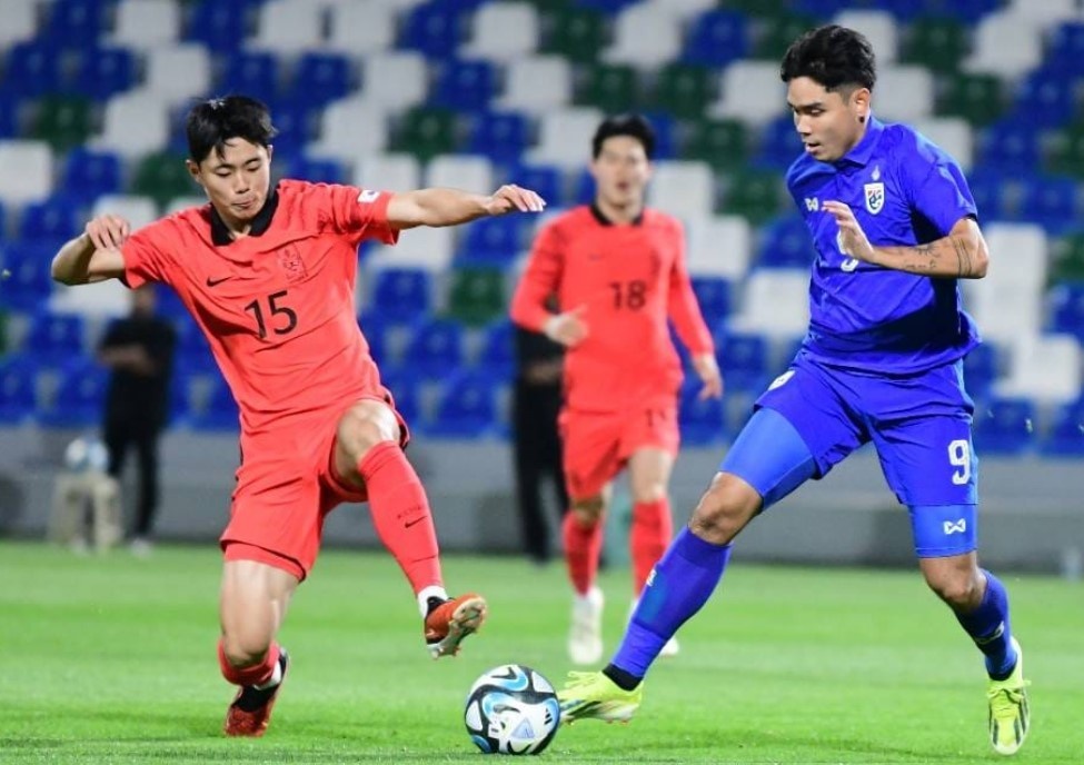 U23 Thai Lan thua toi thieu truoc Han Quoc hinh anh