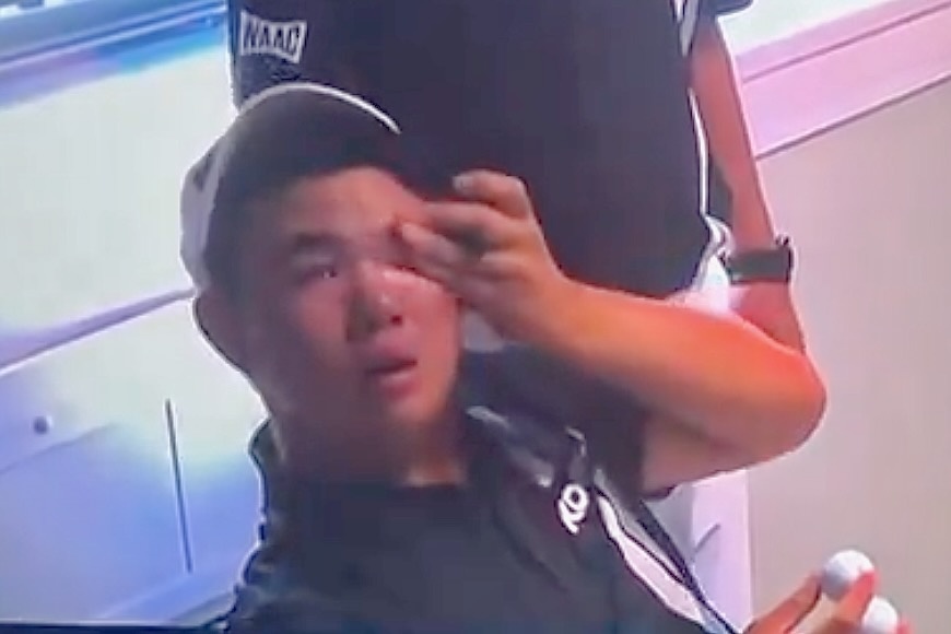 VDV Han Quoc khoc vi phai nhap ngu do thua Olympic hinh anh