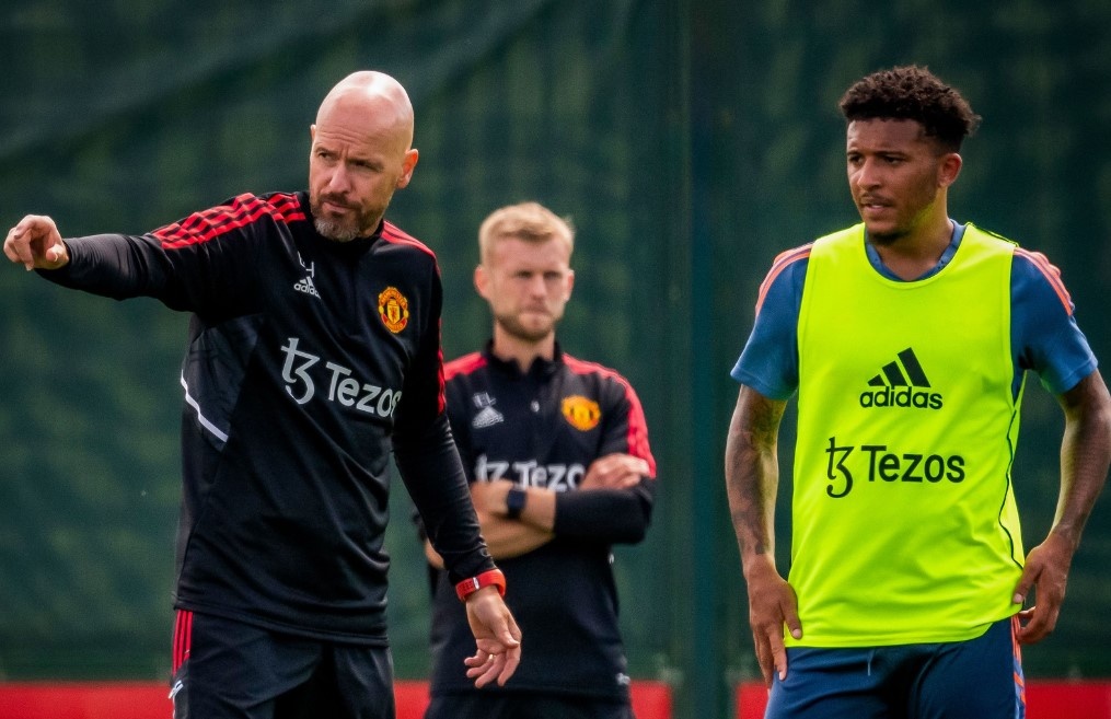 Sancho lam lanh voi HLV Ten Hag hinh anh