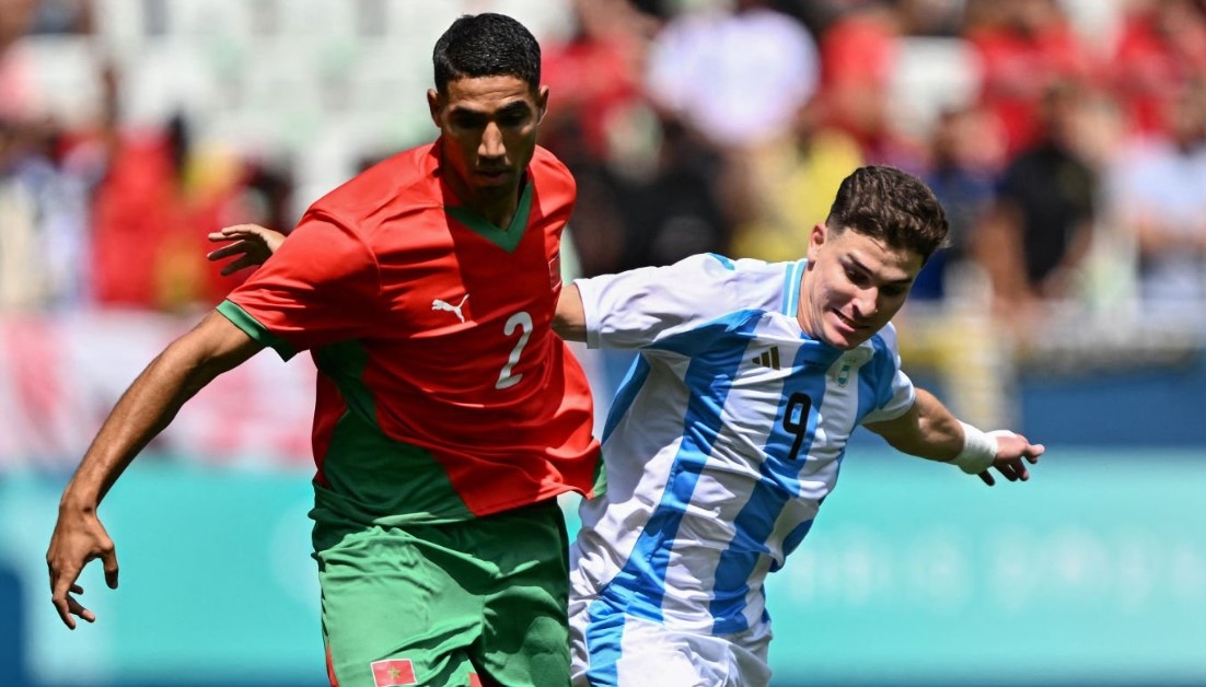 Olympic Argentina thua Morocco trong tran cau tranh cai hinh anh