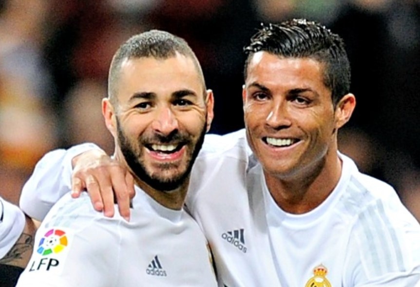Phan ung cua Benzema khi bi Ronaldo ha thap hinh anh
