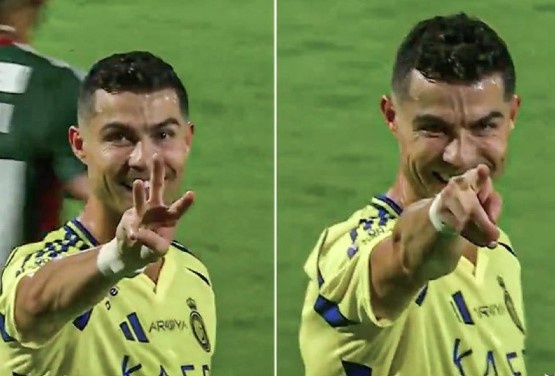 Cu chi gay sot cua Ronaldo voi con trai hinh anh