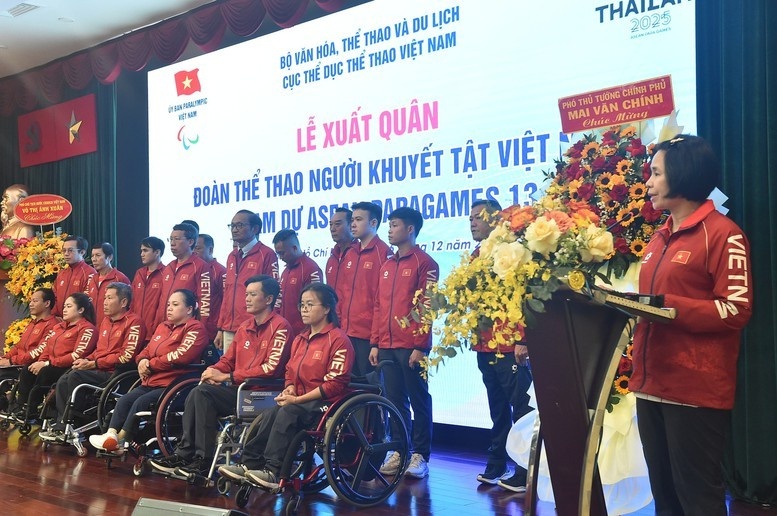 Doan the thao nguoi khuyet tat Viet Nam xuat quan du ASEAN Para Games hinh anh