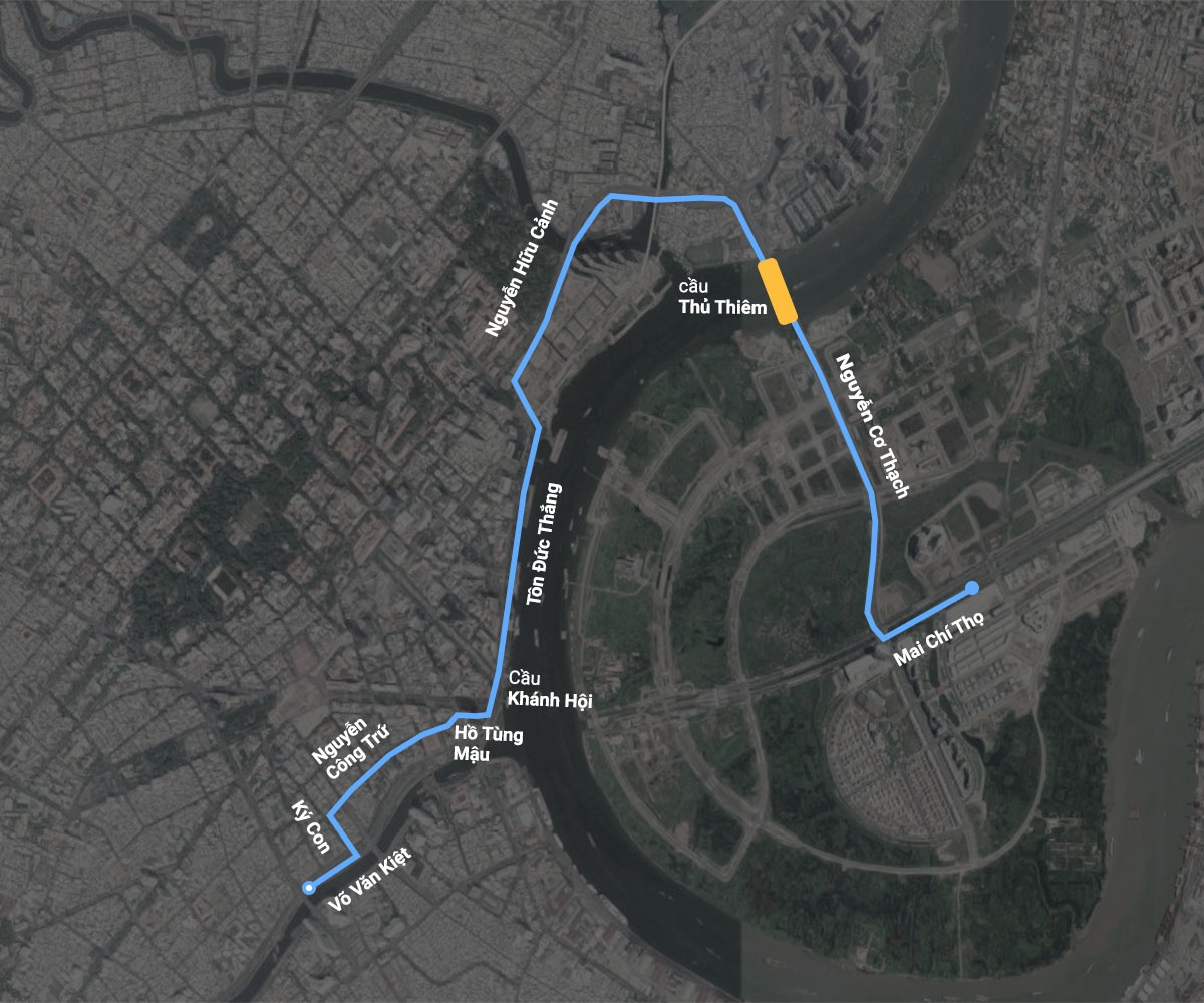 hầm Thủ Thiêm cấm xe ảnh 7 ham Thu Thiem cam xe anh 7