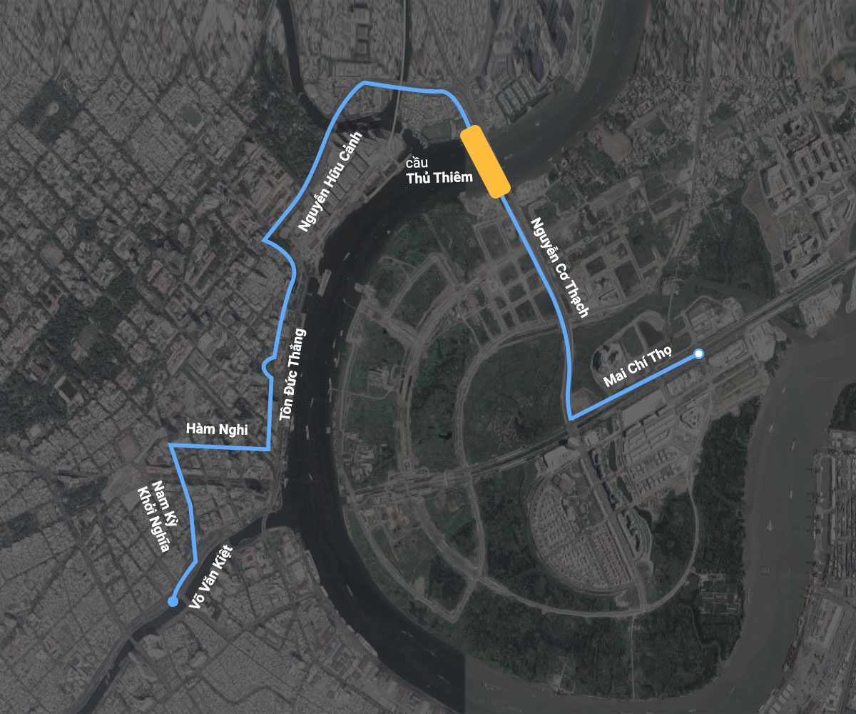 hầm Thủ Thiêm cấm xe ảnh 2 ham Thu Thiem cam xe anh 2