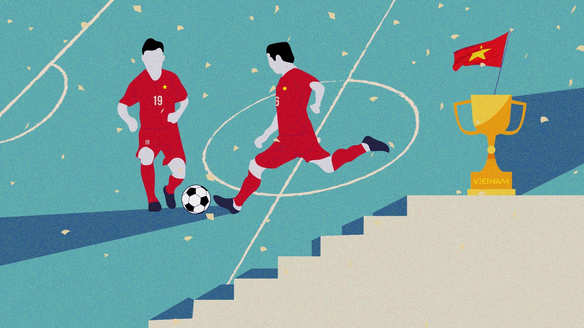 Dung dat gong cum len vai HLV Park Hang-seo va cac cau thu hinh anh