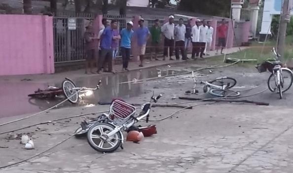 Dut day dien gan cong truong, 2 hoc sinh tu vong hinh anh