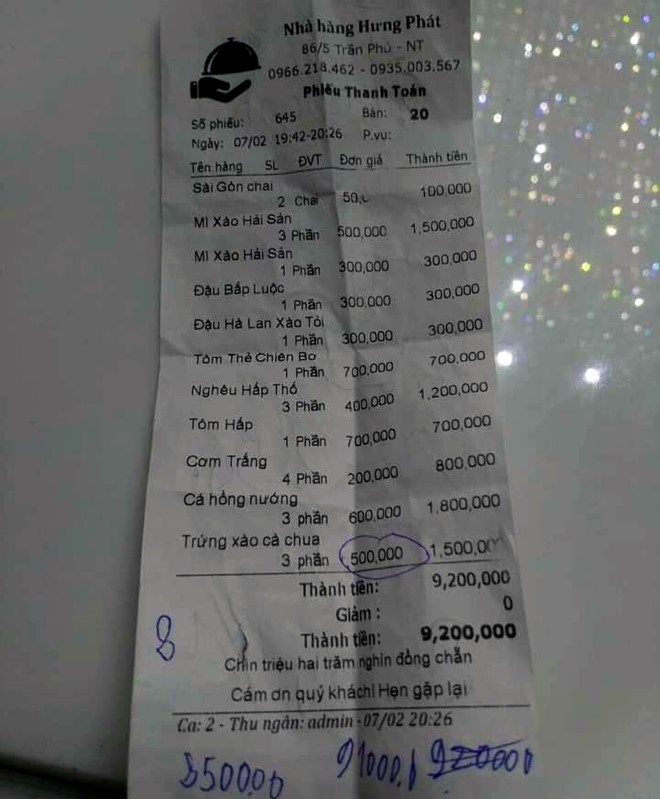 nhà hàng Nha Trang chặt chém ảnh 1 nha hang Nha Trang chat chem anh 1