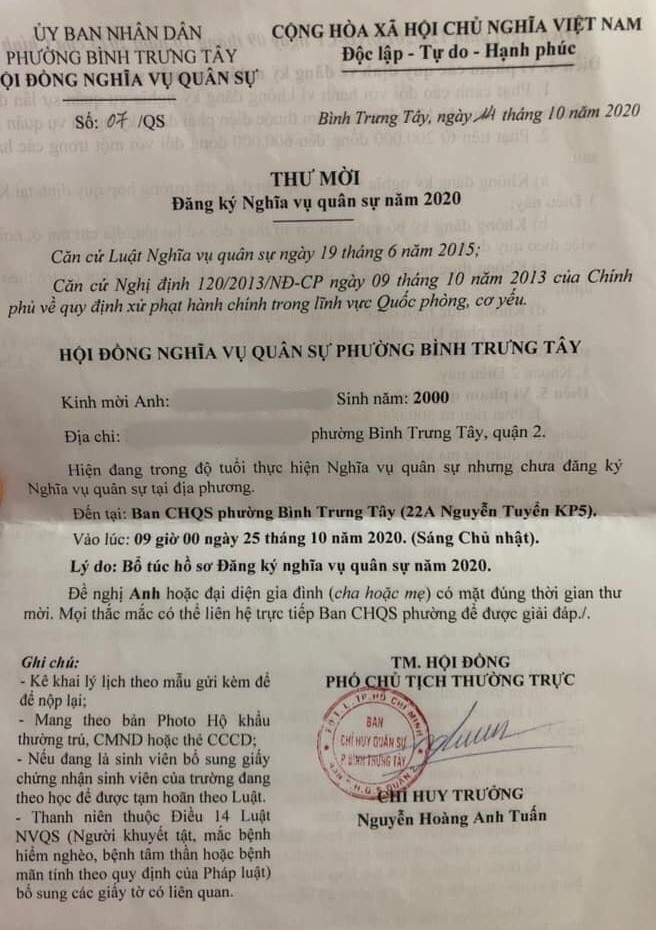 mot tuoi bi goi dang ky nghia vu anh 1