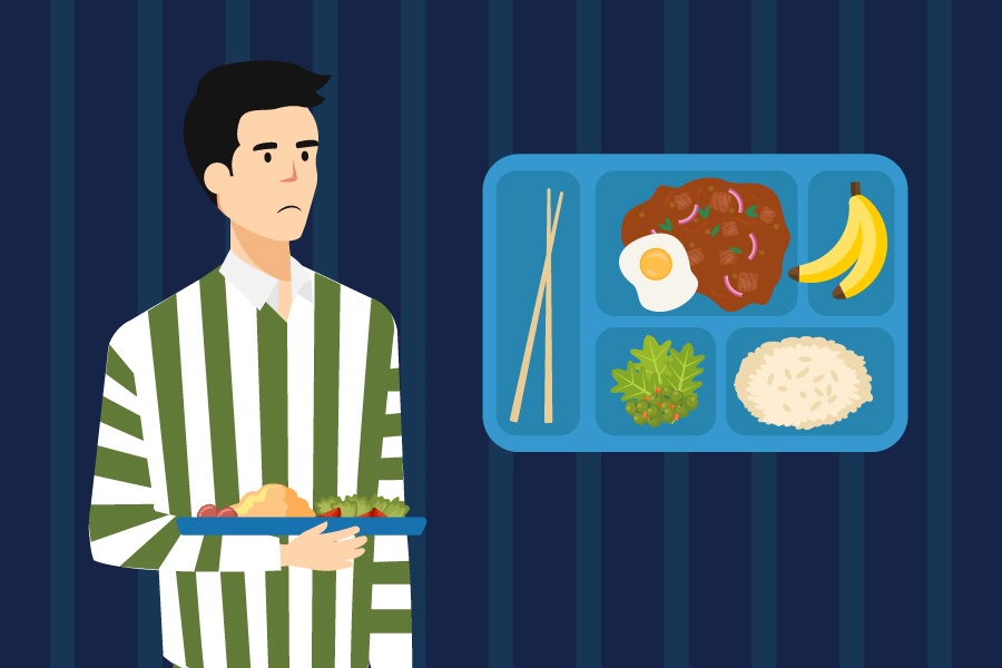 Che do an, mac cua pham nhan duoc quy dinh ra sao? hinh anh