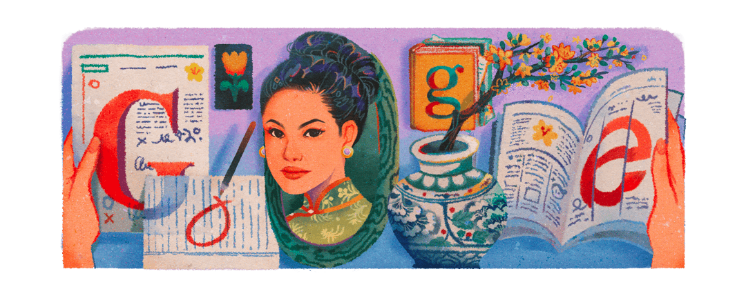 Google Doodle ton vinh nu si Suong Nguyet Anh hinh anh