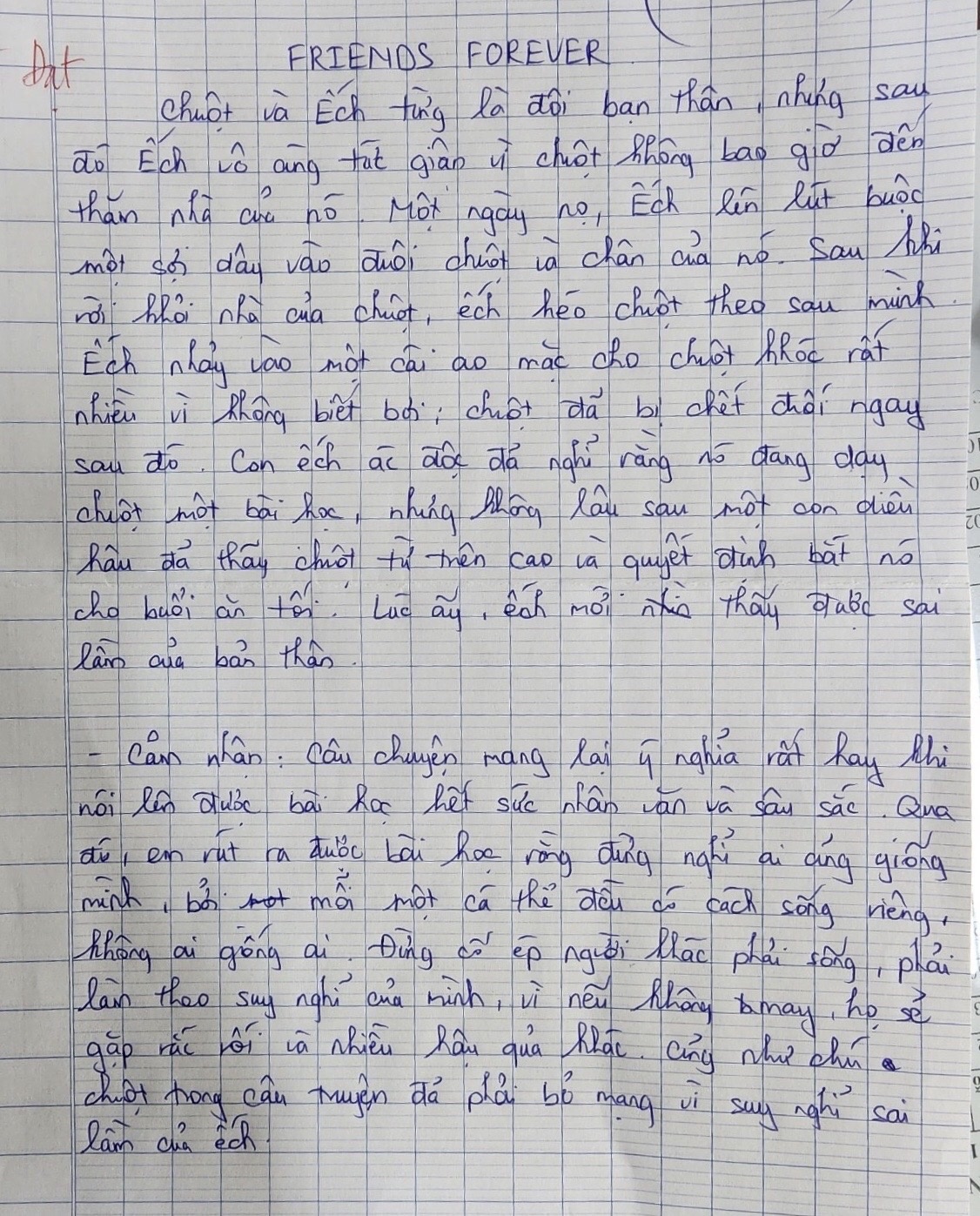 doc sach trong truong hoc anh 3