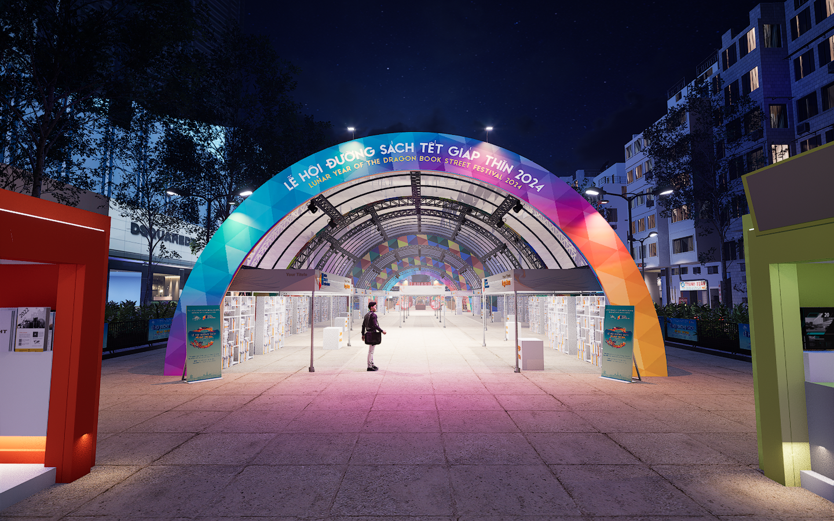 Duong sach Tet 2024,  Tet Giap Thin,  choi Tet TP.HCM anh 1