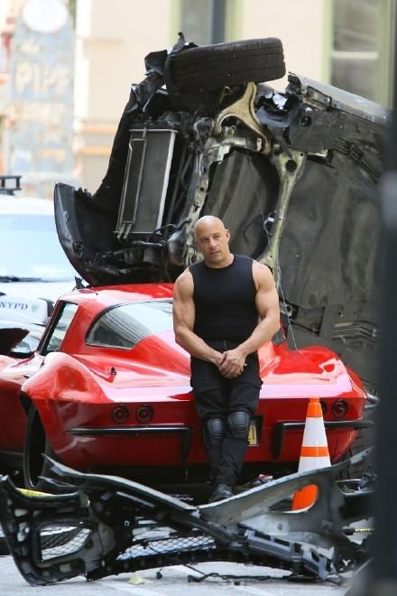 Vin Diesel tren phim truong Fast & Furious 8 anh 1