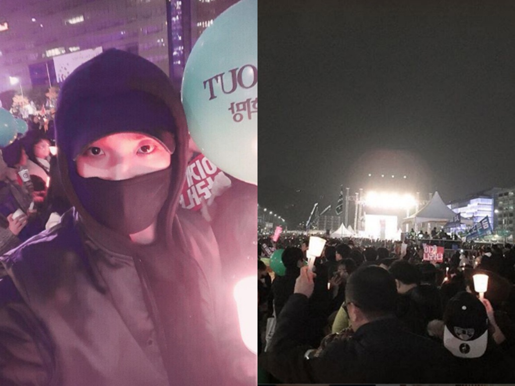 Biểu tình Tổng thống Hàn từ chức ảnh 1 Bieu tinh Tong thong Han tu chuc anh 1