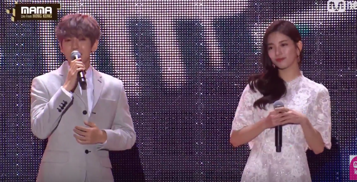Suzy va Baekhyun song ca 'Dream' tren san khau MAMA 2016 hinh anh