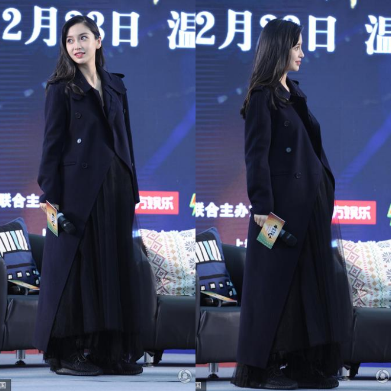 Angelababy khoe bung bau sap den ky sinh anh 1