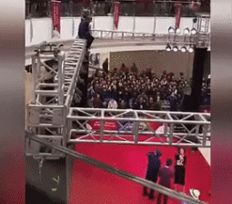 Thanh Long bo chay khi mot nguoi dan ong nhay tu do cao 5 m hinh anh