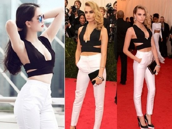 Ngoc Trinh mac vay nhai khi du hop bao anh 3