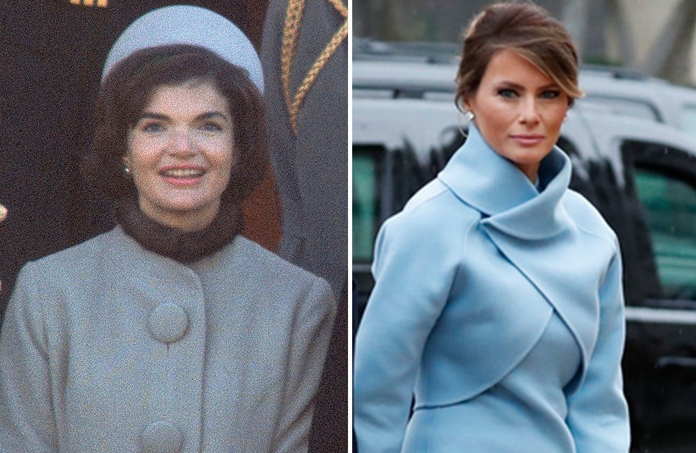 Melania Trump mac giong Jackie Kennedy ngay chong nham chuc hinh anh