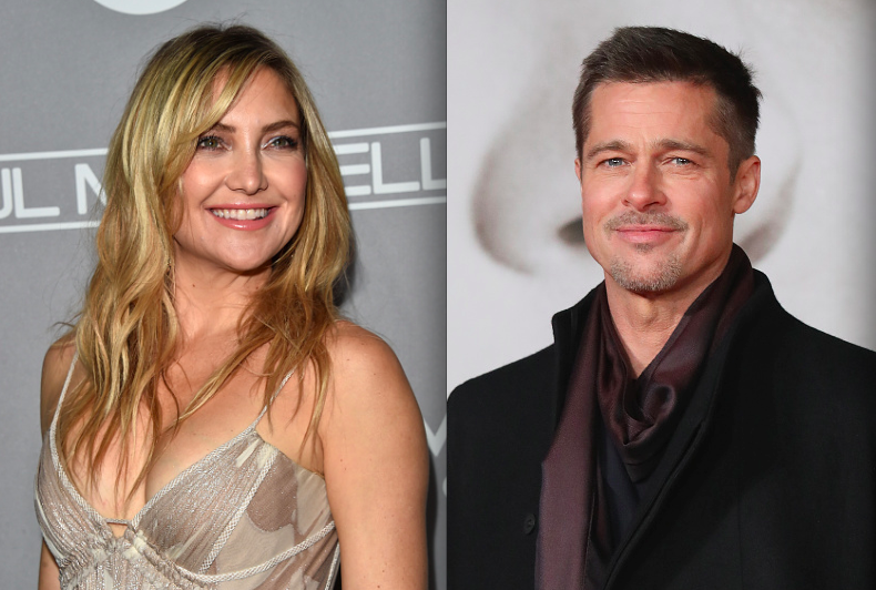 Brad Pitt dang hanh phuc ben Kate Hudson hinh anh