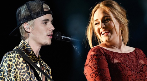 Adele benh vuc Justin Bieber tren san khau hinh anh