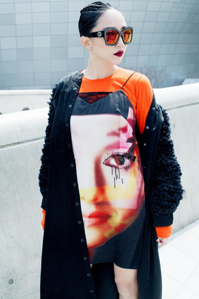 Toc Tien 'chat lu' trong lan cuoi du Seoul Fashion anh 3
