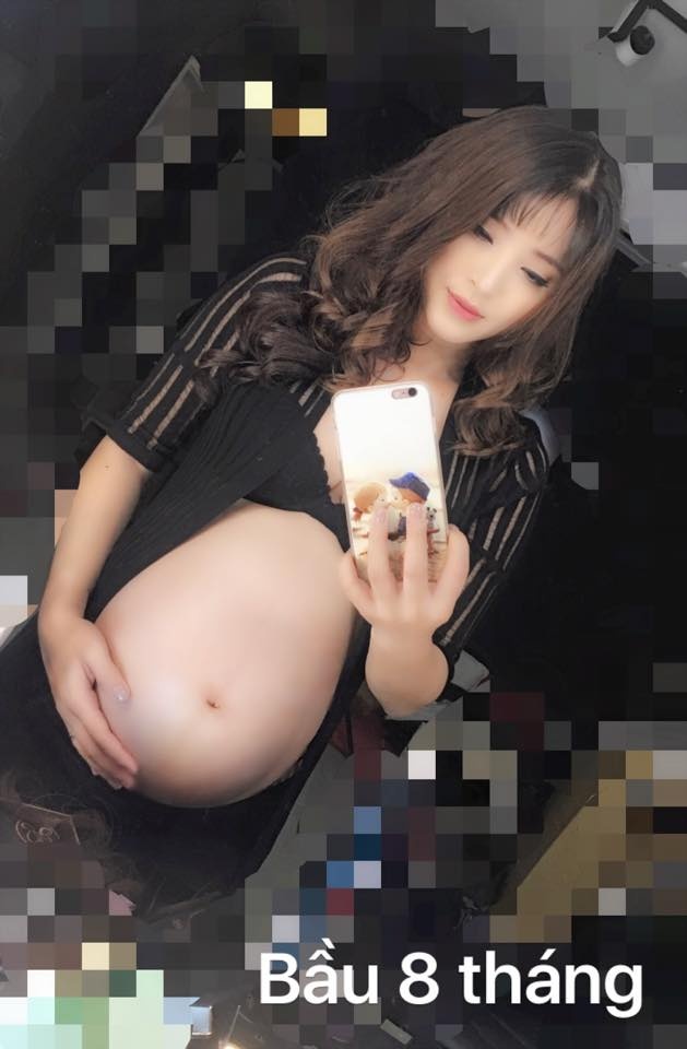 Hải Băng lần đầu khoe bụng bầu 8 tháng ảnh 2 Hai Bang lan dau khoe bung bau 8 thang anh 2