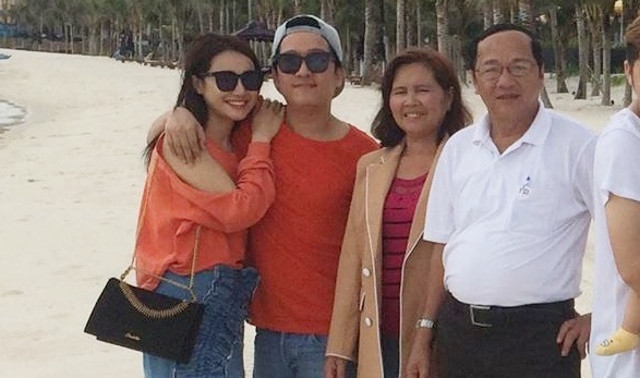 Truong Giang dua gia dinh Nha Phuong ve biet thu Phu Quoc nghi hinh anh