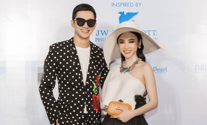 Angela Phuong Trinh va ban trai ra Phu Quoc xem show thoi trang hinh anh