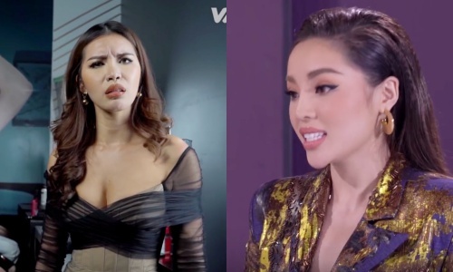 Hoa hau Ky Duyen kho chiu ra mat voi Minh Tu khi cung ngoi ghe nong hinh anh