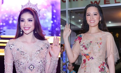 Dan hoa hau, a hau khoe sac tren tham do chung ket HHHV 2017 hinh anh