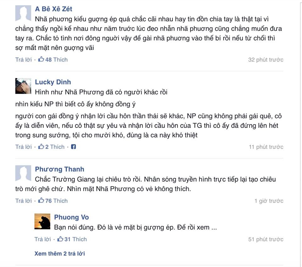 Nhã Phương gượng gạo khi được Trường Giang cầu hôn ảnh 3 Nha Phuong guong gao khi duoc Truong Giang cau hon anh 3