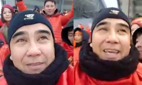 Tu Thuong Chau, MC Quyen Linh va cac nghe si bat khoc vi U23 Viet Nam hinh anh