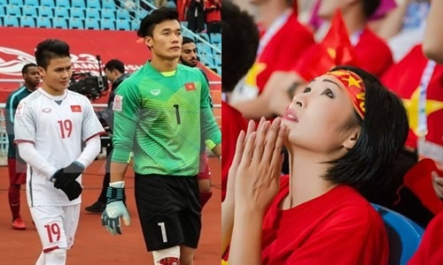 Sao Viet nhac nho Bui Tien Dung va U23 Viet Nam 'dung yeu gai showbiz' hinh anh