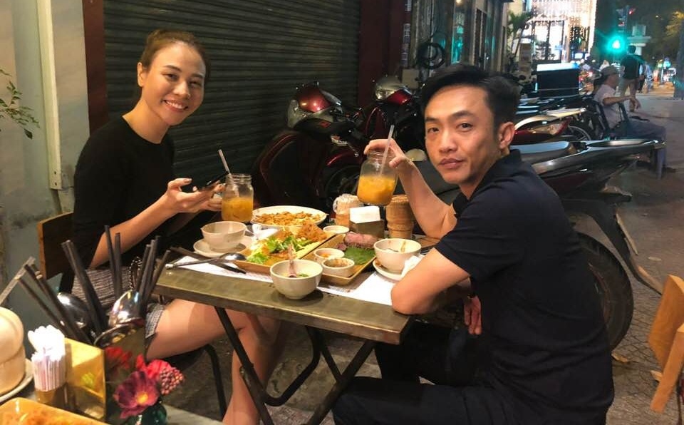 Cuong Do La don Valentine ben Dam Thu Trang o quan via he hinh anh