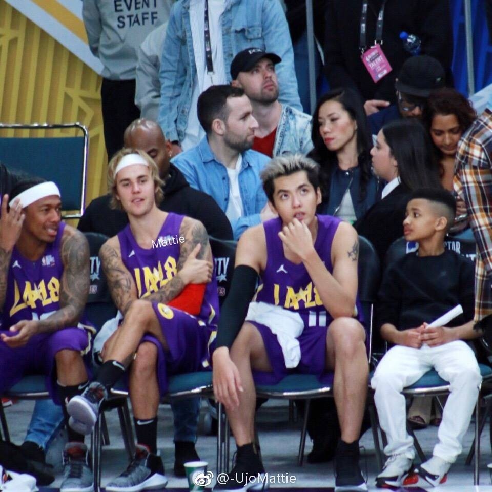 Justin Bieber va Ngo Diec Pham thi dau bong ro NBA anh 2